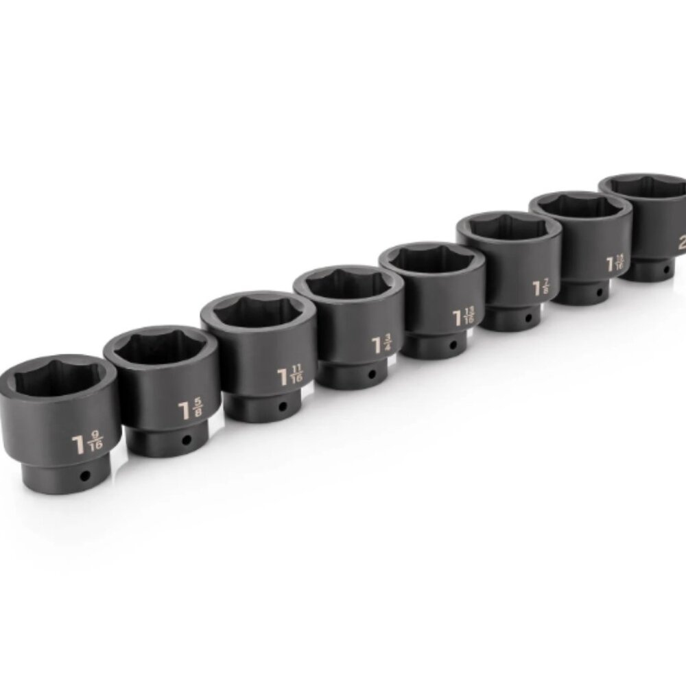 1/2 Inch Drive 6-Point Impact Socket Set, 8-Piece (1-9/16-2 in.)